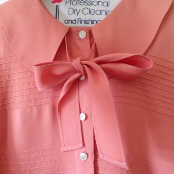 VINTAGE Cacharel Women's Peach Blouse - Picture 10 of 16
